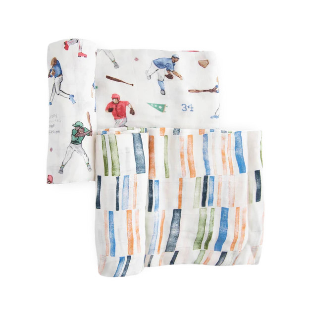 Deluxe Muslin Swaddle Blanket 2 Pack - Home Run | Little Unicorn