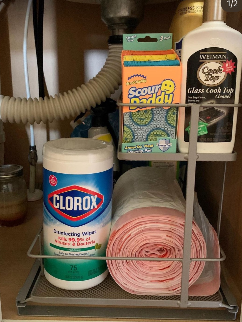 Under sink organizer. Two tiered under kitchen sink shelf  

#LTKhome