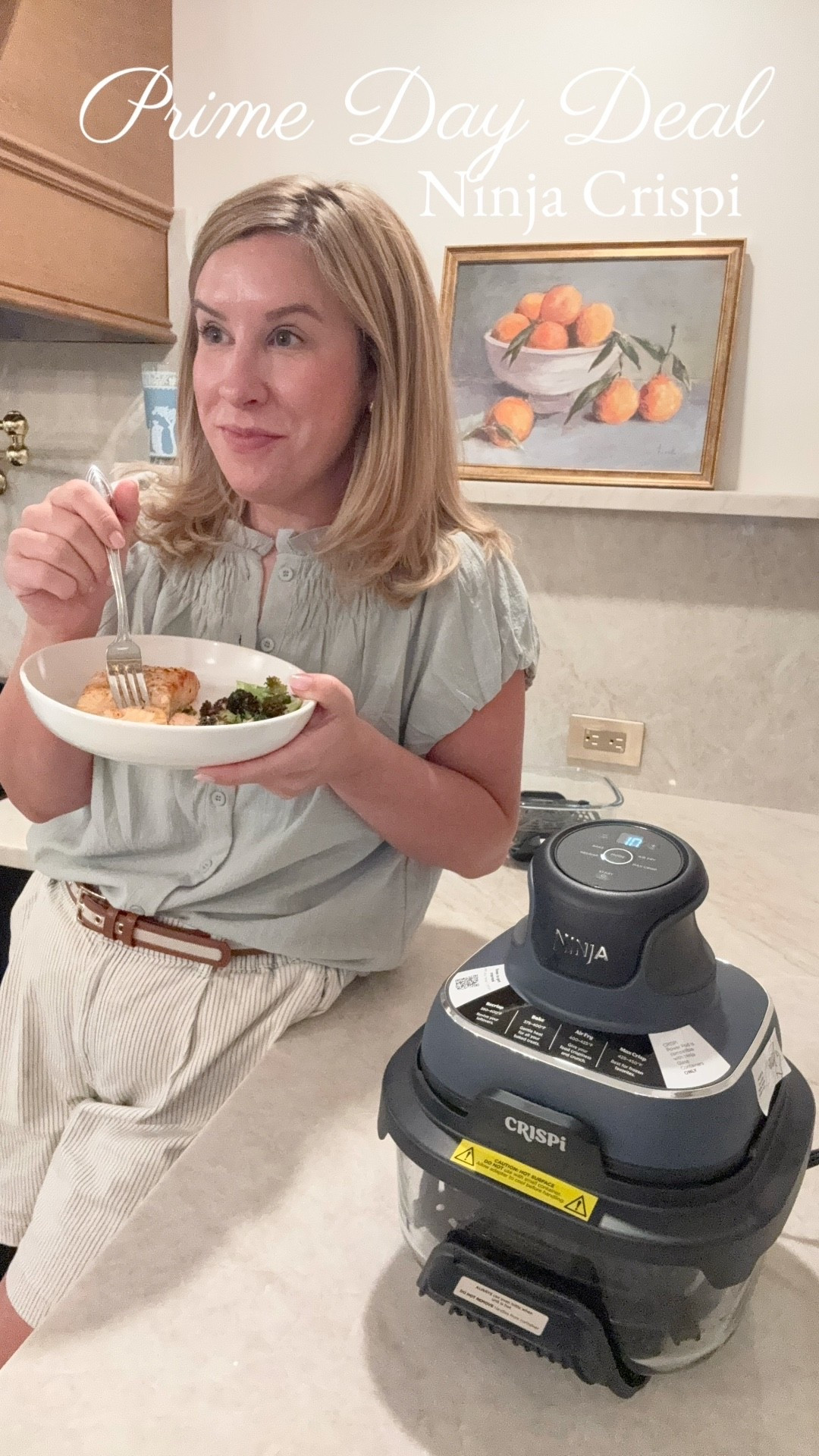 The new Ninja Crispi has officially earned a permanent spot on my countertop. It’s 100% PFA-free, cooks in a glass bowl, and does it all—air fries, bakes, and re-crisps to perfection. My favorite part? You can serve straight from the bowl and then toss it right in the dishwasher. One-pot cooking with zero cleanup stress? Yes, please. @amazon  #amazonpartner @amazonhome #founditonamazon prime day 

#LTKSaleAlert #LTKHome