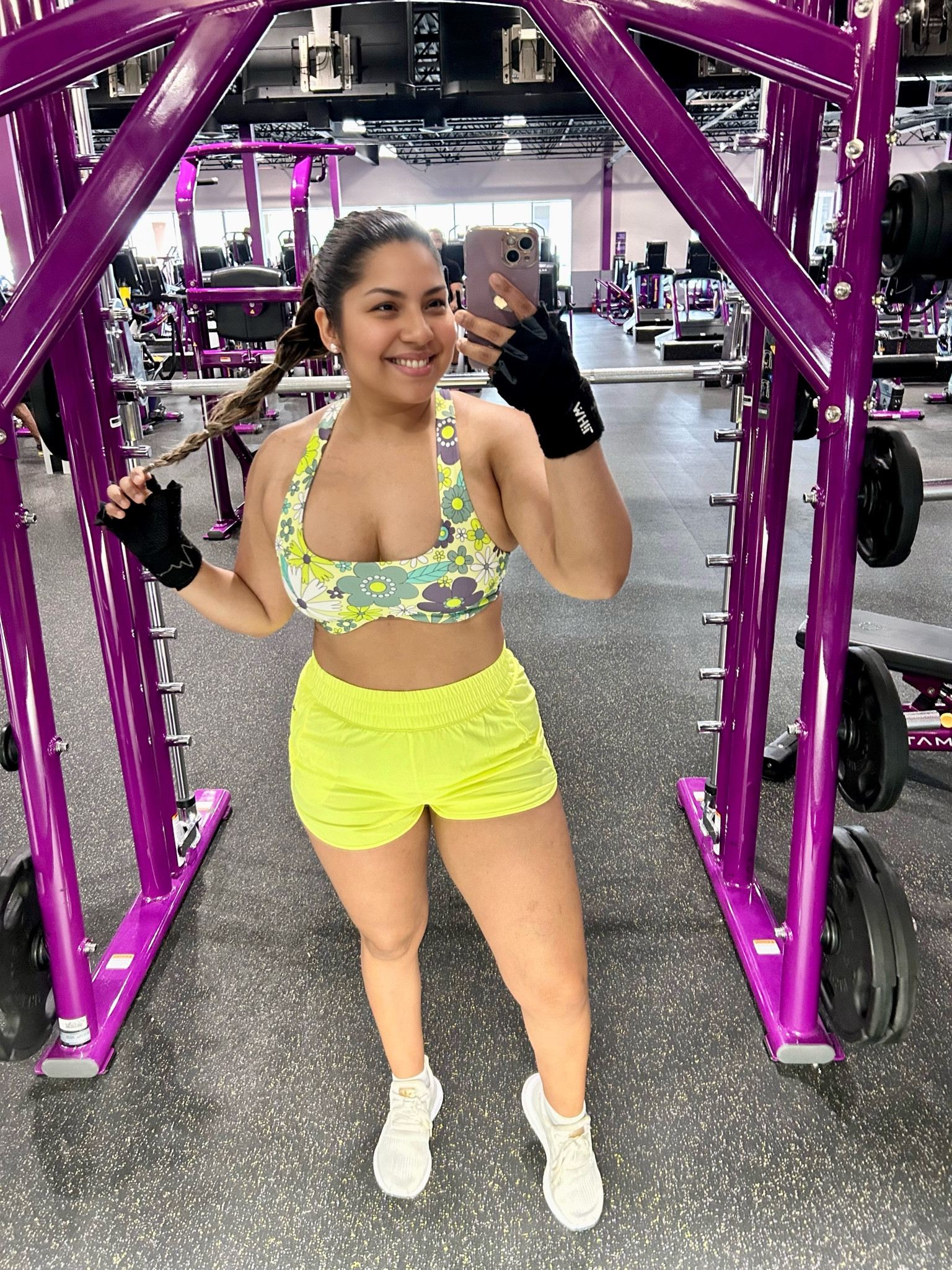 How FREAKING CUTE this sports bra is??? 🤩🌼🌺🌸🪻. So many ways to combine it, I’ll live in it all summer around 😉😎!!!. 

Padded Define Sculpt Racerback Bra (Green Flower Print), I’m 36C wearing size L ✨ 
High Waisted Running Shorts Mesh Liner - 3''  Side L

#LTKShoeCrush #LTKFitness #LTKFindsUnder50