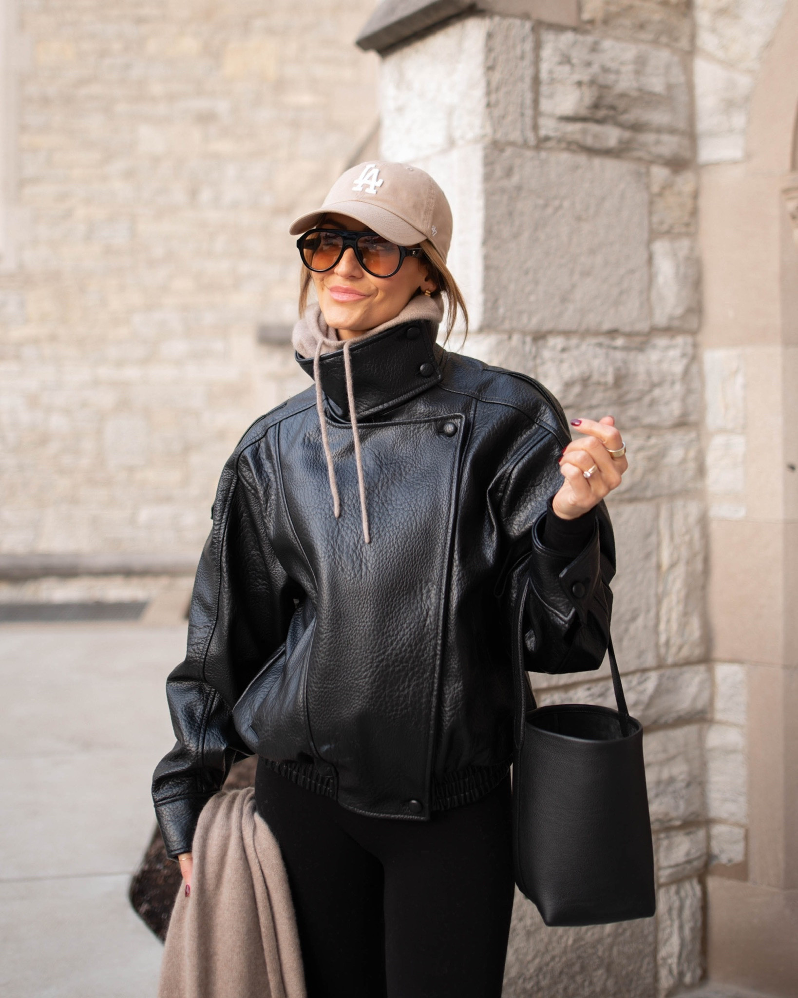 Such a great fall look with one of my favorite faux leather jackets restocked at Zara! Love her she looks so expensive!

#LTKootd #LTKSeasonal #LTKOver40