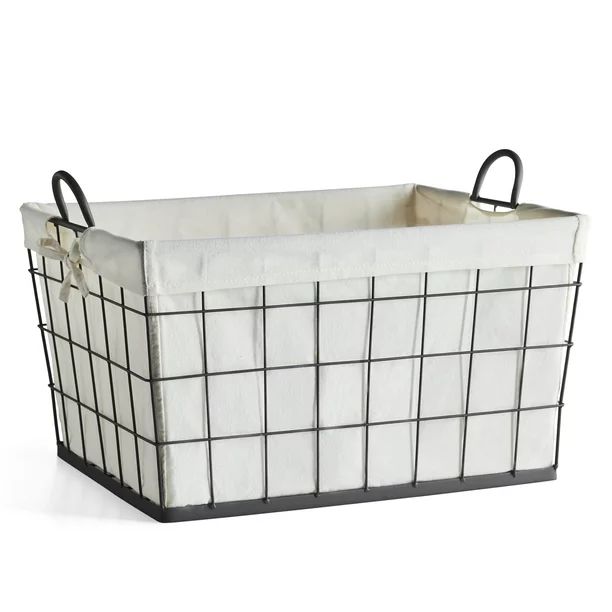 Better Homes & Gardens Heavy-Gauge Wire Laundry Basket, Antique Gray - Walmart.com | Walmart (US)