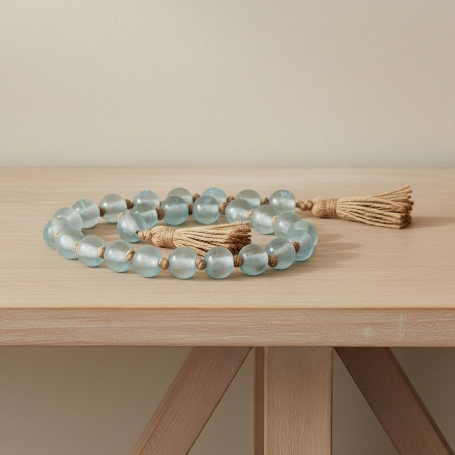 Modern Decorative Glass Beads with Tassels, Accent for Table Top & Shelf – Coffee Table Decor f... | Amazon (US)