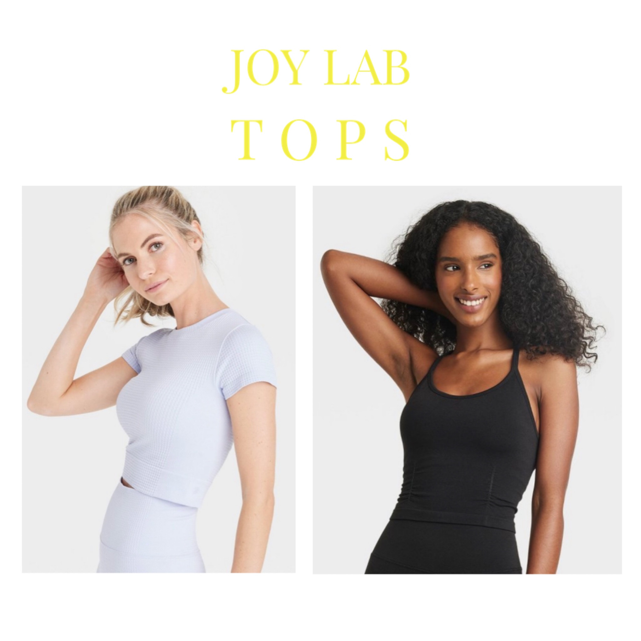 2 workout tops I brought home with me! Super stretchy/comfy material with unique texture and gathers that make them stand out 👍🏻