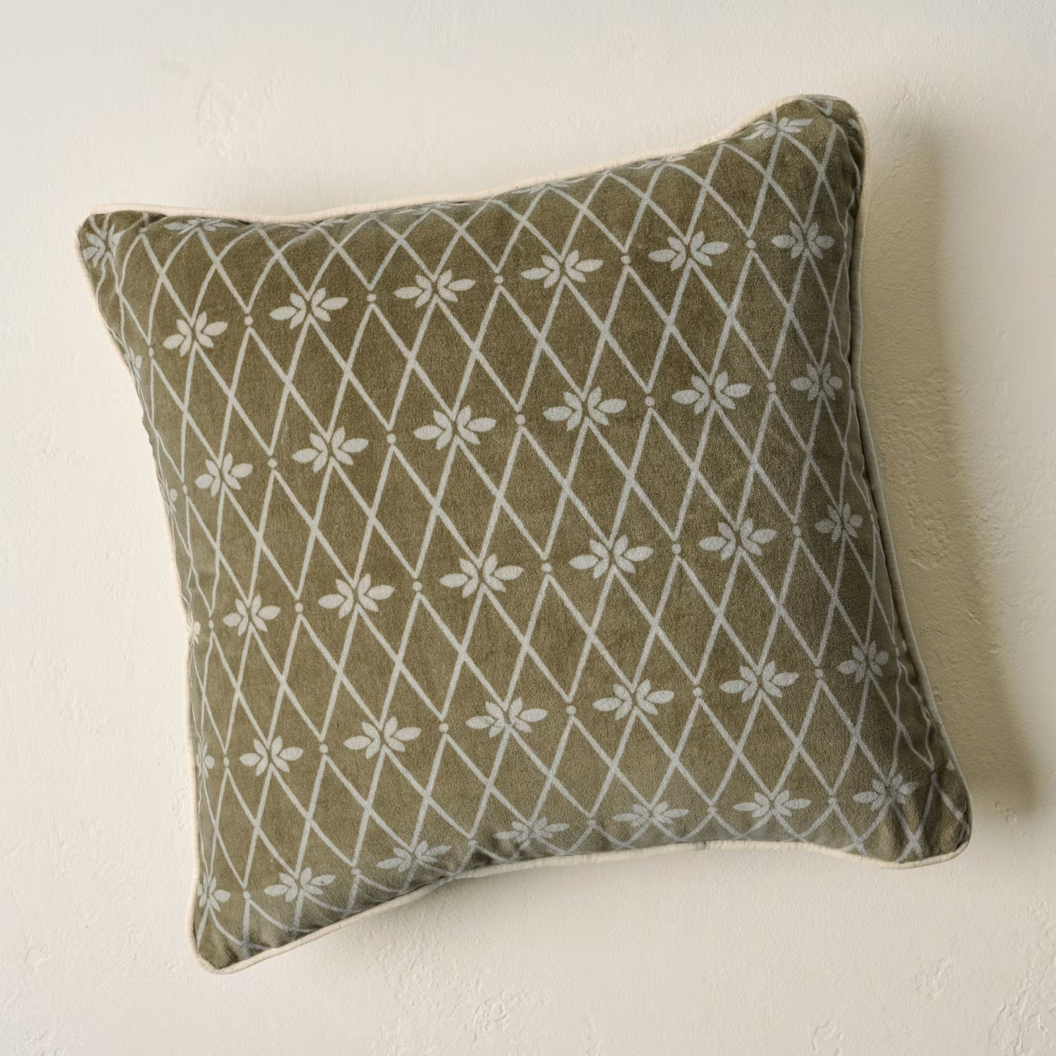 Diamond Velvet Green Pillow | Magnolia