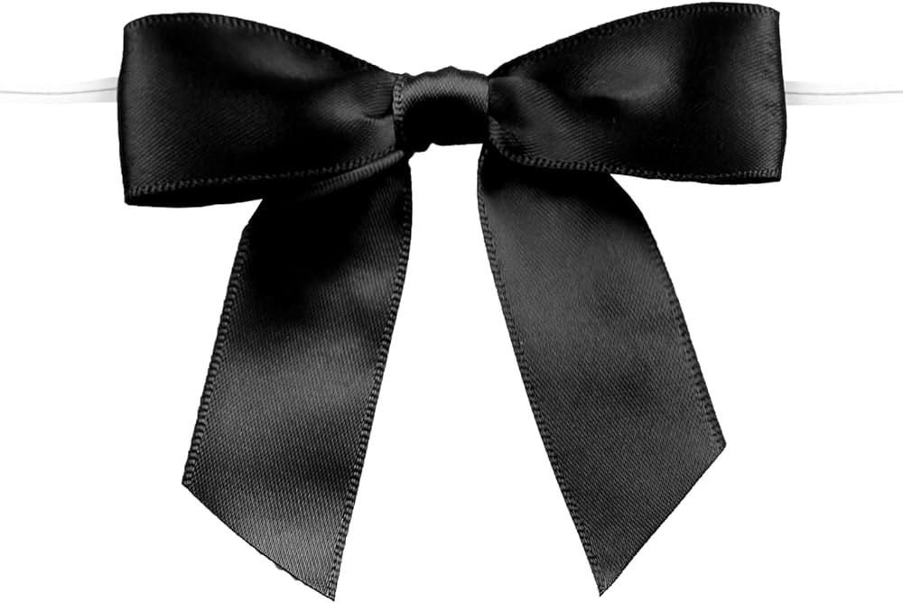 Guzon 50 Pieces Satin Ribbon Bows, 3.6" Twist Tie Bows Fabric Ribbon for Package Craft Gift Wrapp... | Amazon (US)