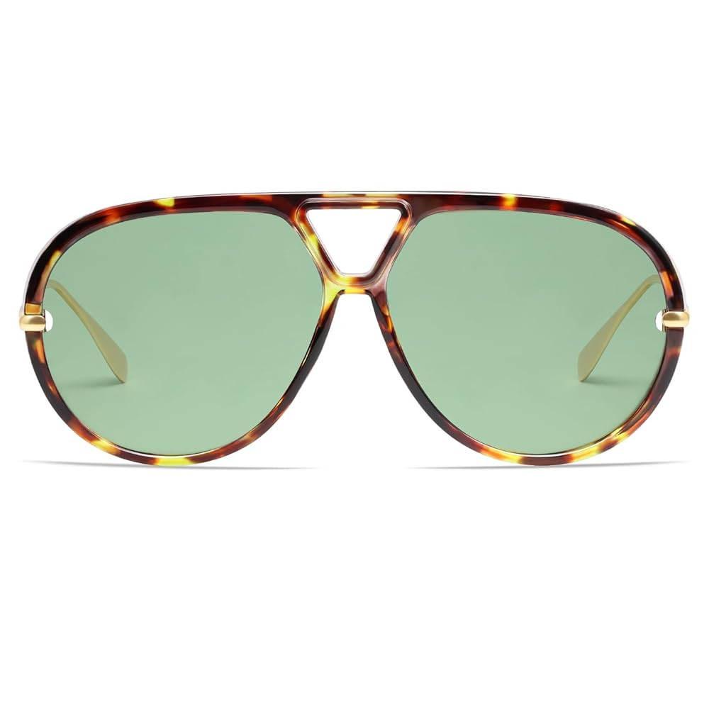 VANLINKER Oversized Trendy Polarized Aviator Sunglasses for Women Men Retro Round Sunglasses Vint... | Amazon (US)