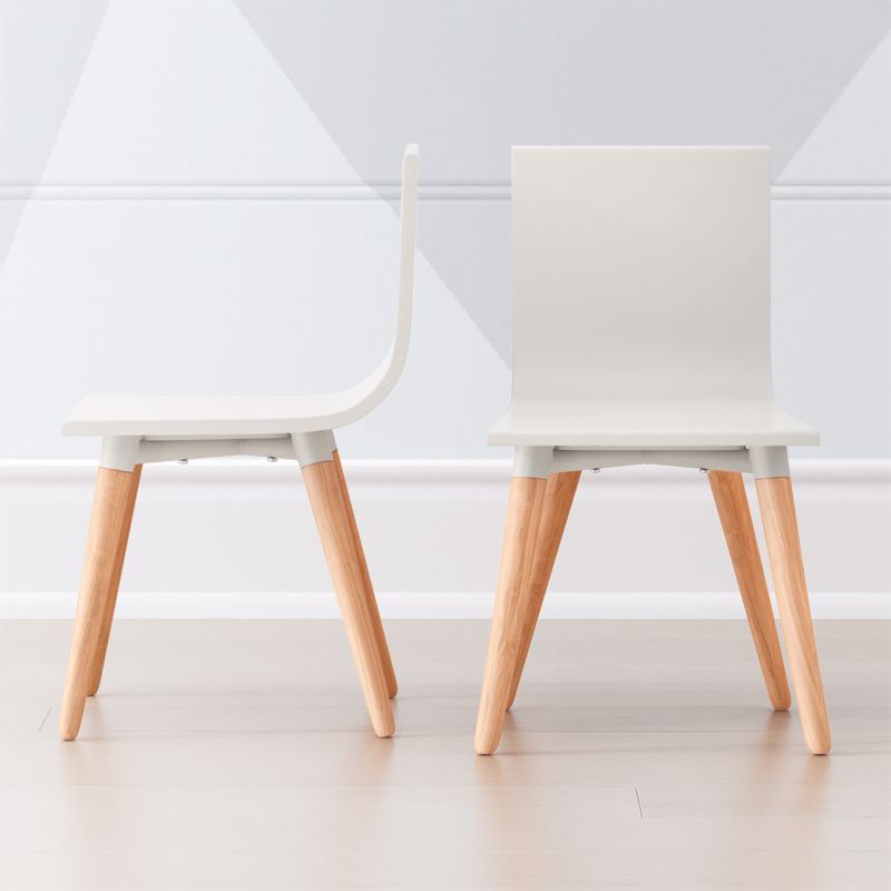 Pint Sized White Toddler Chair, Set of 2 + Reviews | Crate & Kids | Crate & Barrel