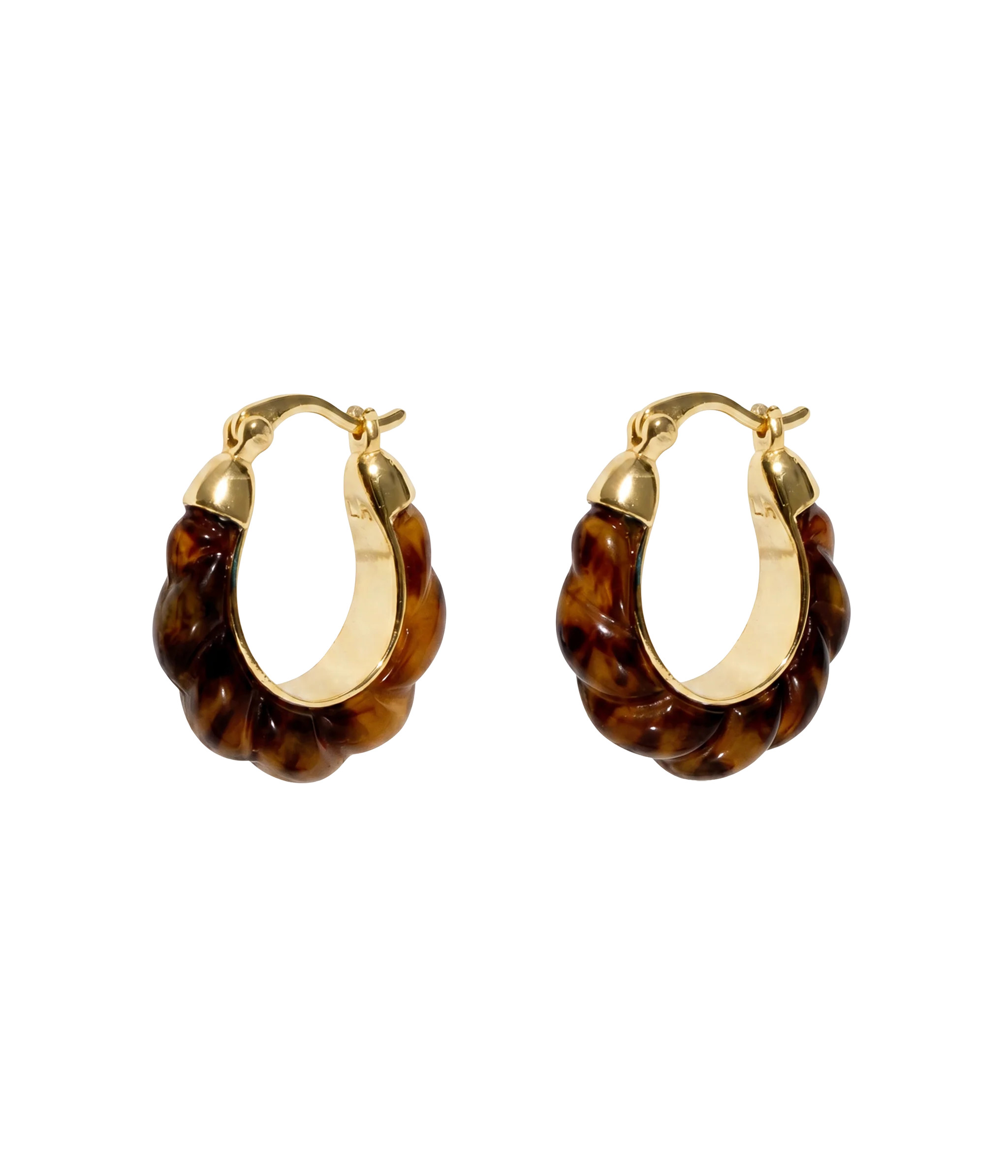 Alani Hoop Earrings in Tortoise | Loren Hope Designs