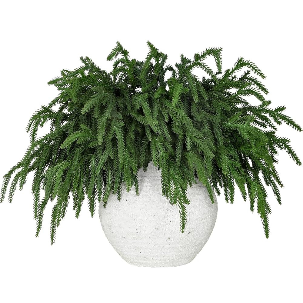 12 Pcs Realistic Christmas Pine Branches Natural Droopy Soft Bendable Artificial Pine Stems Picks... | Amazon (US)