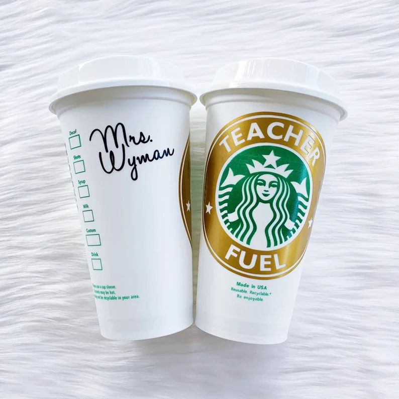 Teacher Fuel READY TO SHIP Personalized Starbucks Cup Teacher | Etsy | Etsy (US)