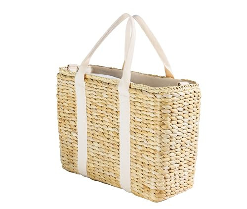 Daytani Insulated Beach Cooler Bag, Leak Proof, Premium Quality Corn Husk, Beach Bag, Pool Bag, Tote Bag, Straw, Rattan, Gifts for Women, Picnic Basket, Wedding Gifts, Lunch | Amazon (US)