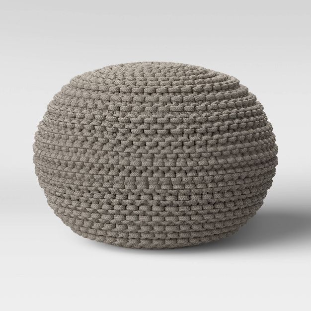 Cloverly Chunky Knit Pouf - Threshold™ | Target