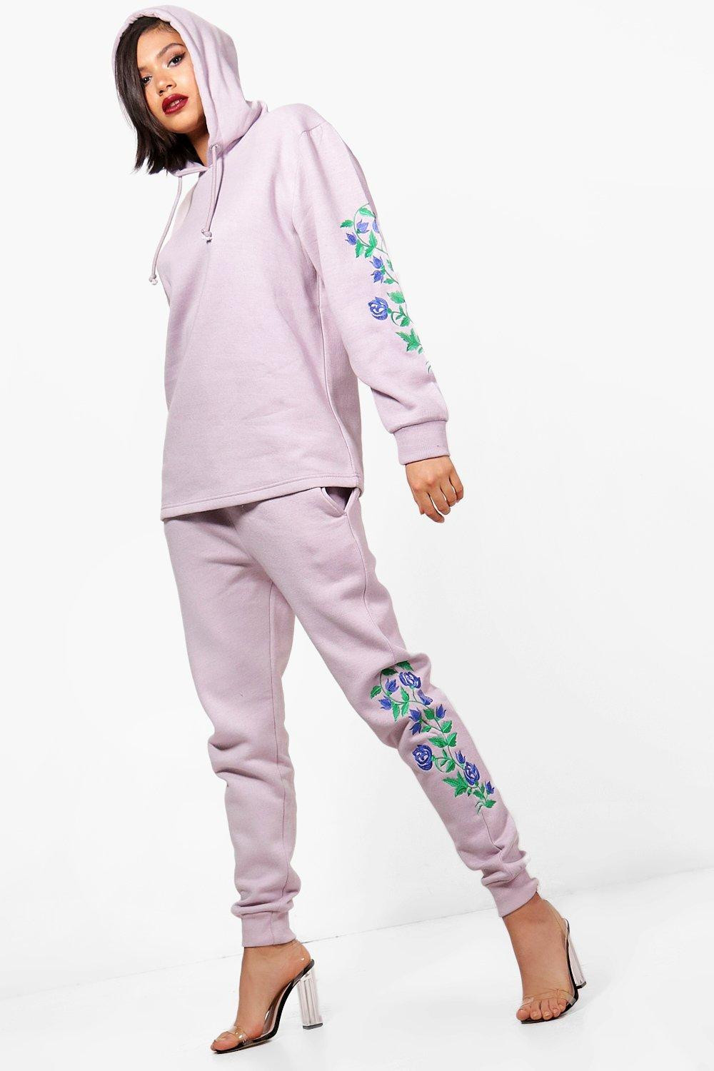 Abigail Athleisure Embroidered Hooded Tracksuit | Boohoo.com (US & CA)