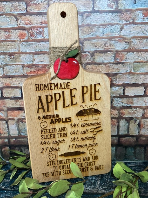 Apple Pie Cutting Board Fall Sign Fall Decor | Etsy (US)