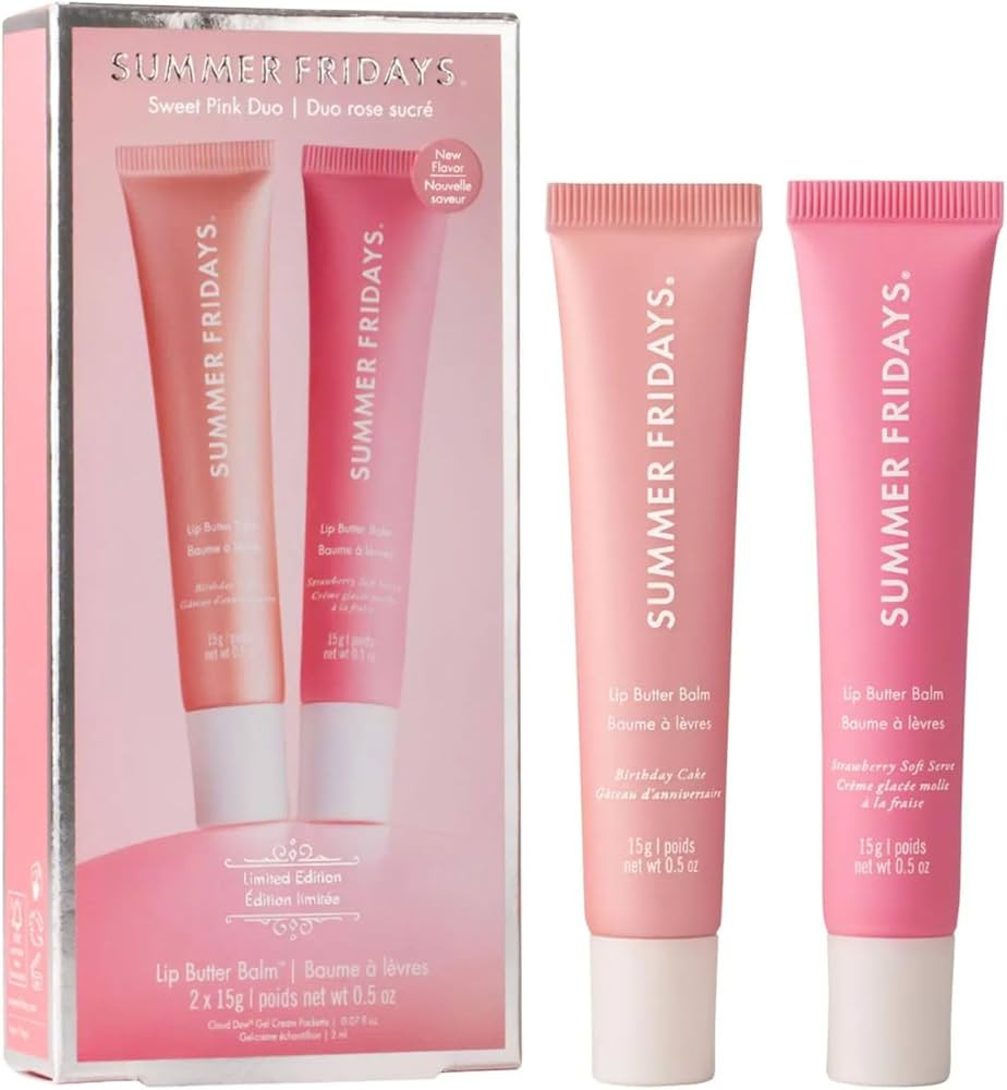 Summer Fridays Lip Butter Balm Sweet Pink Duo - Conditioning Tinted Lip Balm + Overnight Mask for... | Amazon (US)