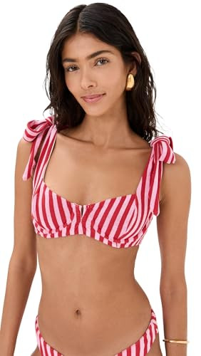 Beach Riot Women's Blair Bikini Top, Candy Cane Stripes, S | Amazon (US)