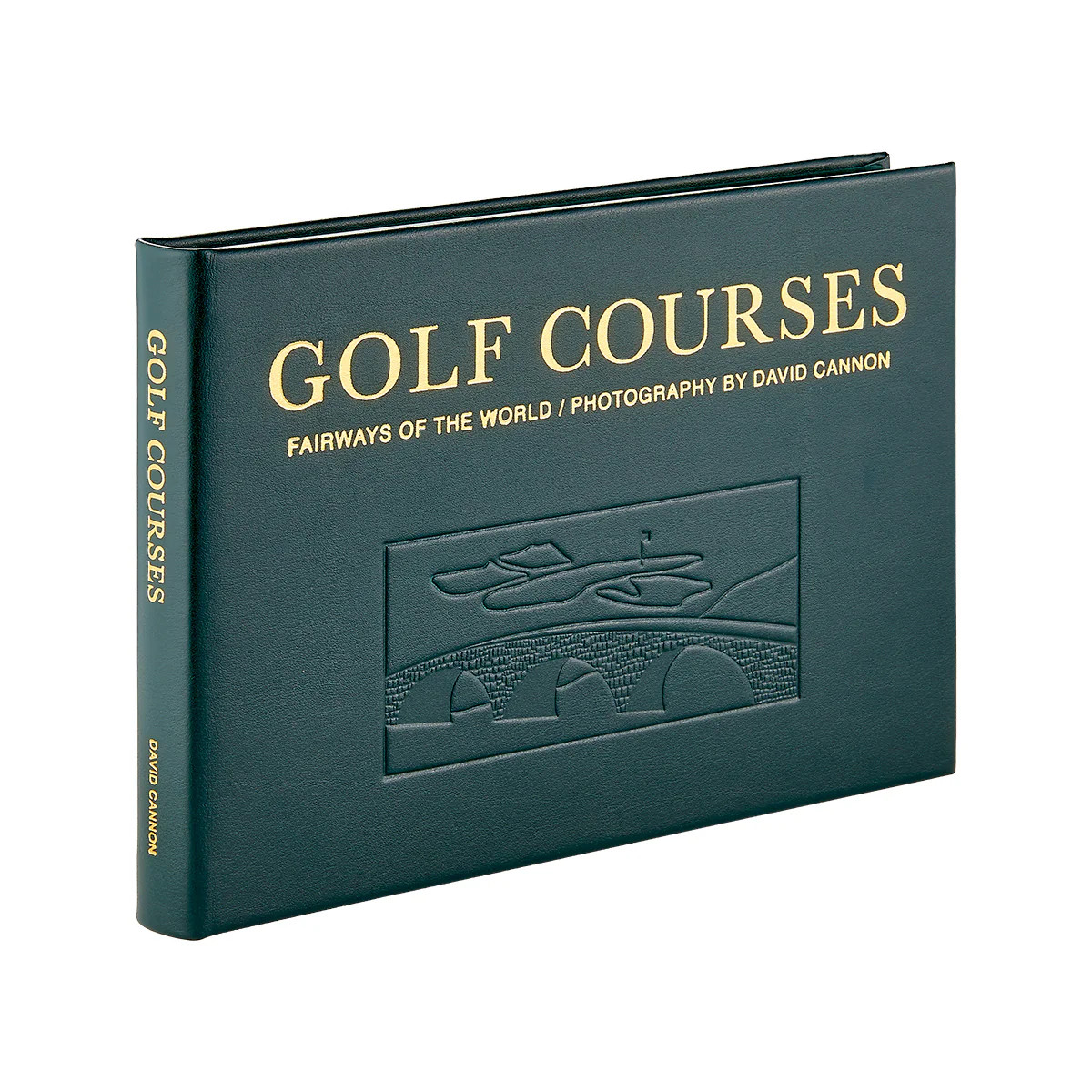 Golf Courses: Fairways of the World | Green Bonded Leather | GiGi New York / Graphic Image