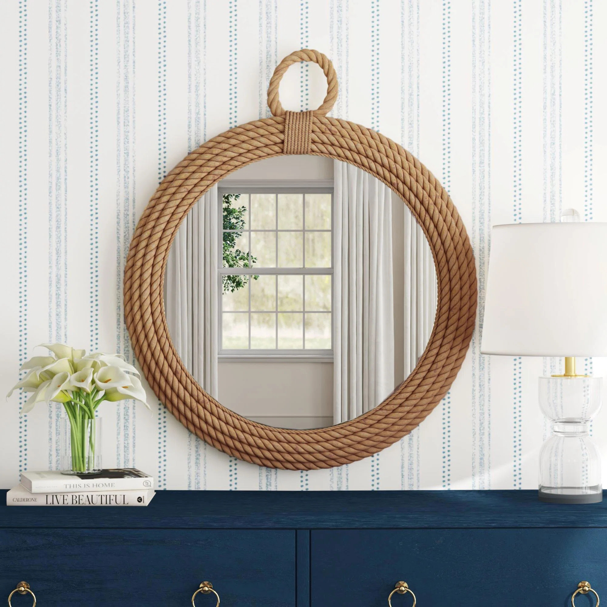 Chios Round Rope Wall Mirror | Wayfair North America
