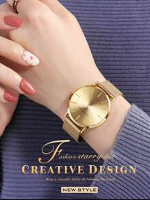 HANNAH MARTIN Hannah Martin Minimalistic Women's Watch, Japan Movement, 3bar Water Resistant, Bla... | SHEIN