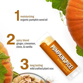 Hurraw! Pumpkin Spice Lip Balm: Organic, Certified Vegan, Cruelty and Gluten Free. Non-GMO, 100% ... | Amazon (US)