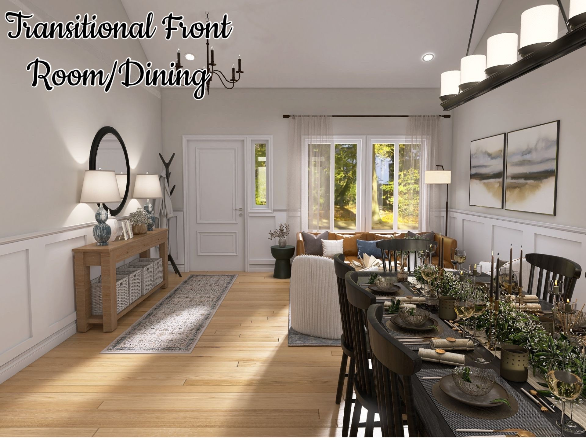 Designed by Olivia
Transitional Front Room/Dining 

#LTKSeasonal #LTKmomlife #LTKHome