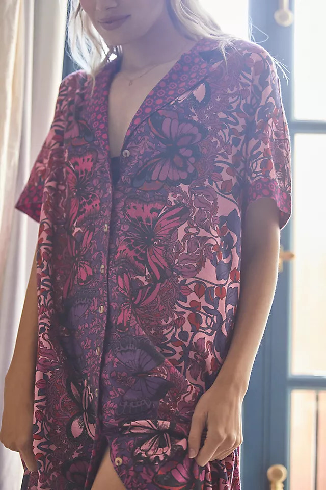 Alexandra Farmer Whimsy Flannel Sleep Dress | Anthropologie (US)