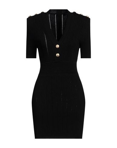 Balmain Woman Mini dress Black Size 4 Viscose, Polyamide | YOOX (US)