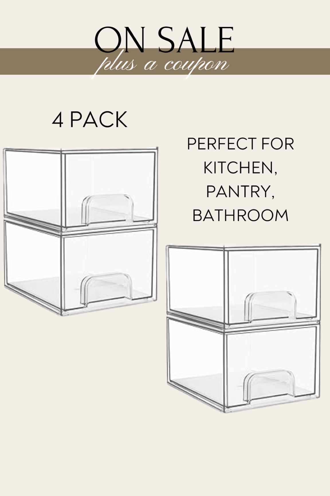ordered these for our bathroom! such perfect storage! right now under $25 for the 4 pack! #storage #organization #onsale #organize #kitchen #pantry #pantrystorage #bathroomstorage #amazonhome #amazonfinds 

#LTKSaleAlert #LTKHome #LTKMens