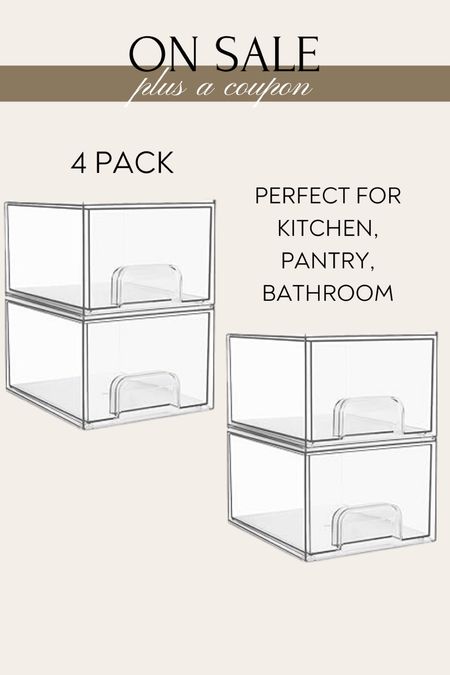 ordered these for our bathroom! such perfect storage! right now under $25 for the 4 pack! #storage #organization #onsale #organize #kitchen #pantry #pantrystorage #bathroomstorage #amazonhome #amazonfinds 

#LTKSaleAlert #LTKHome #LTKMens