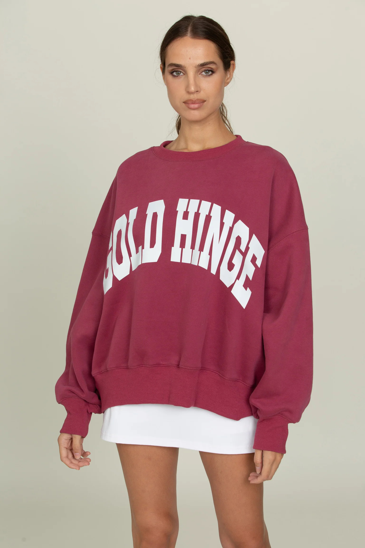 Pale Mulberry GH Wide Arm Sweatshirt | Gold Hinge