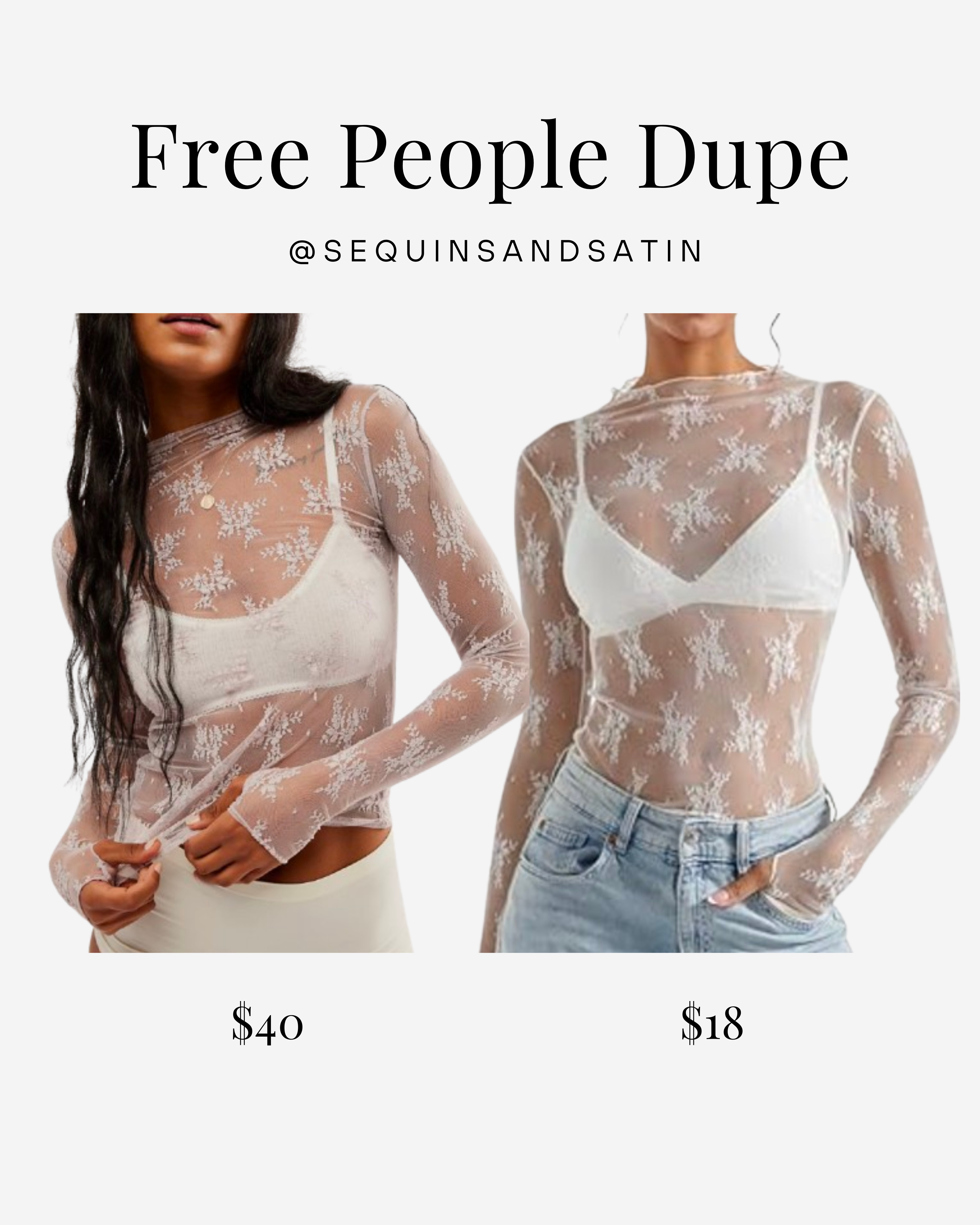 Amazon Free People Dupe for the Lady Lux Layering Top!

*NOT a knockoff, just a similar style for less $$ 

Free people dupes, Free people look alikes, Free people inspired amazon, Free people lady lux dupes, Amazon Free People, Amazon fashion finds, Amazon clothing, Amazon looks for less, Amazon clothes, Amazon activewear, free people shirt dupes, free people lace shirt dupes, affordable fashion, Amazon finds, look for less, Amazon dupes / amazon layering top / free people lady lux dupe / amazon long sleeve top / lace layering top / elevated basics outfit / free people inspired top / affordable layering top
#amazonlayeringtop #layeringtop #amazonfinds #amazonfashion #affordablefashion #freepeopleinspired

 

 

#LTKFindsUnder50 #LTKFindsUnder100