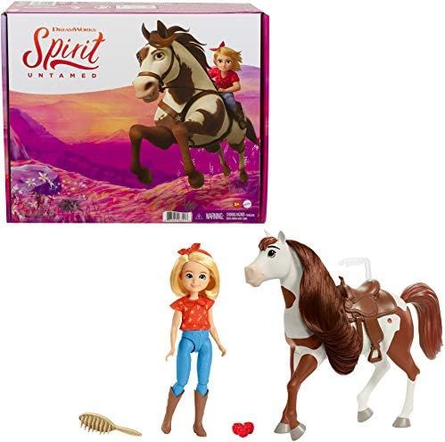 Spirit Untamed Abigail Doll (7-in) & Boomerang Horse (8-in) with Long Mane, Saddle, Riding Gear, Bru | Amazon (US)