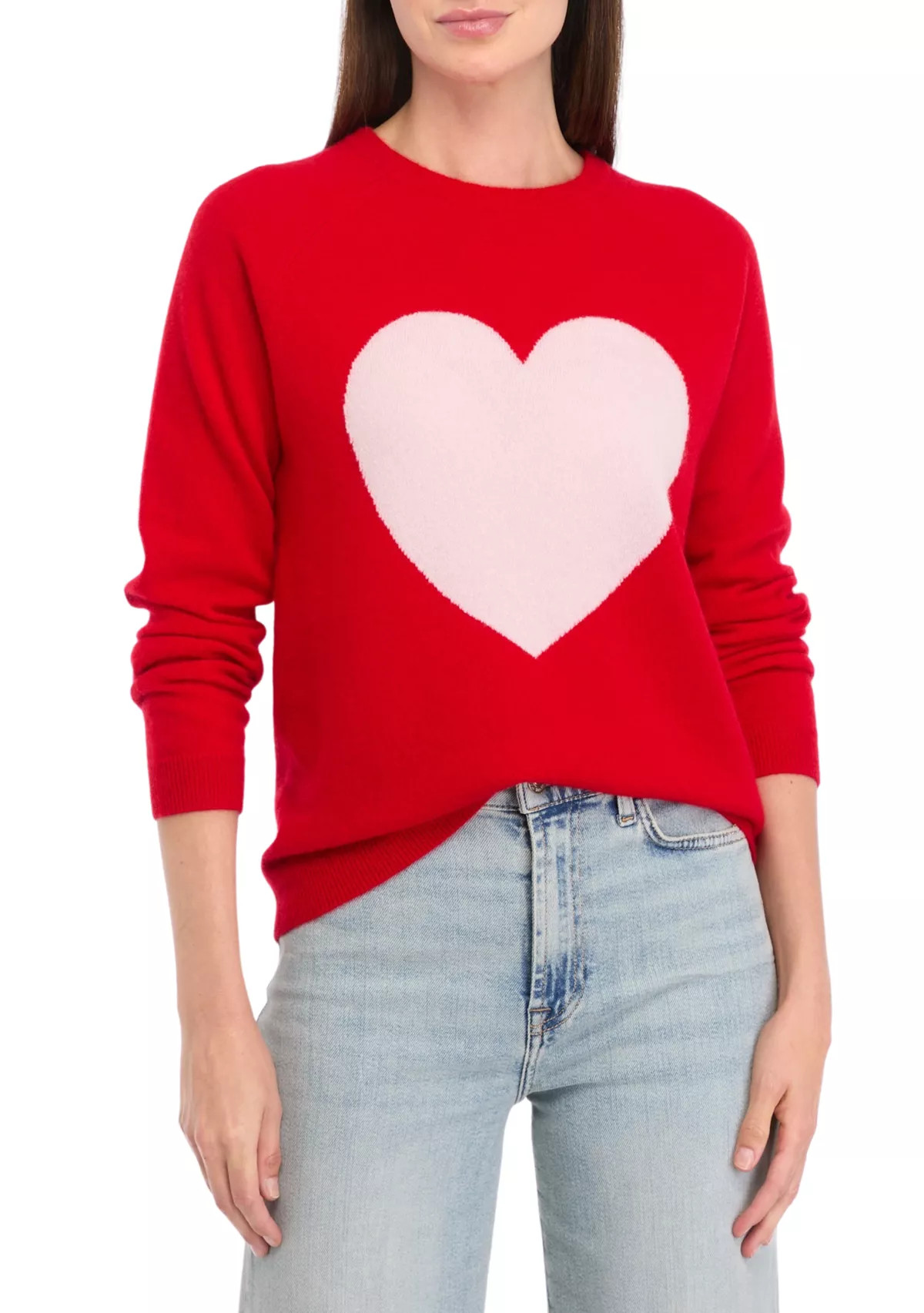 MagaschoniWomen's Cashmere Heart Crew Neck Sweater | Belk