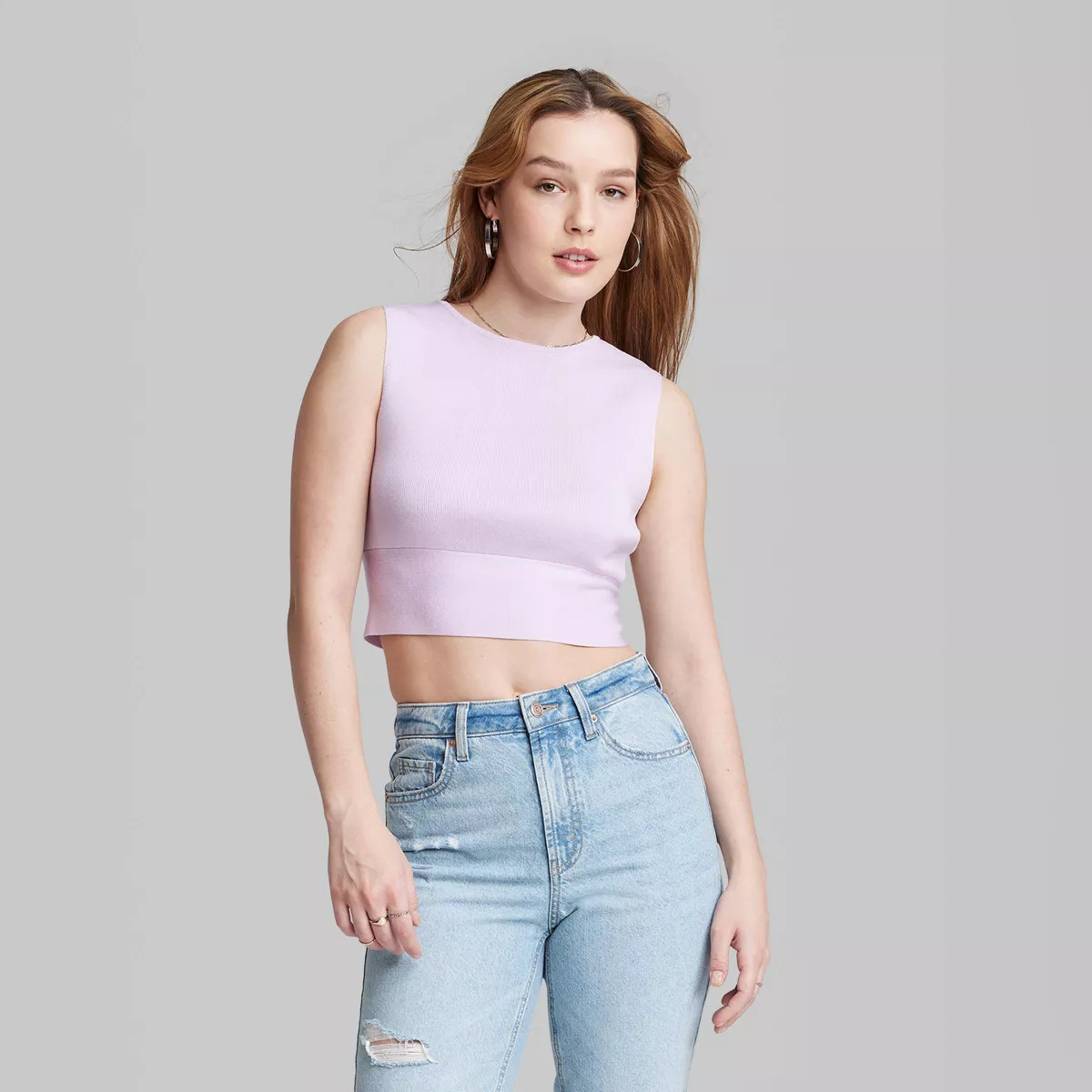 Women's Tie Back Crewneck Sweater Tank Top - Wild Fable™ | Target