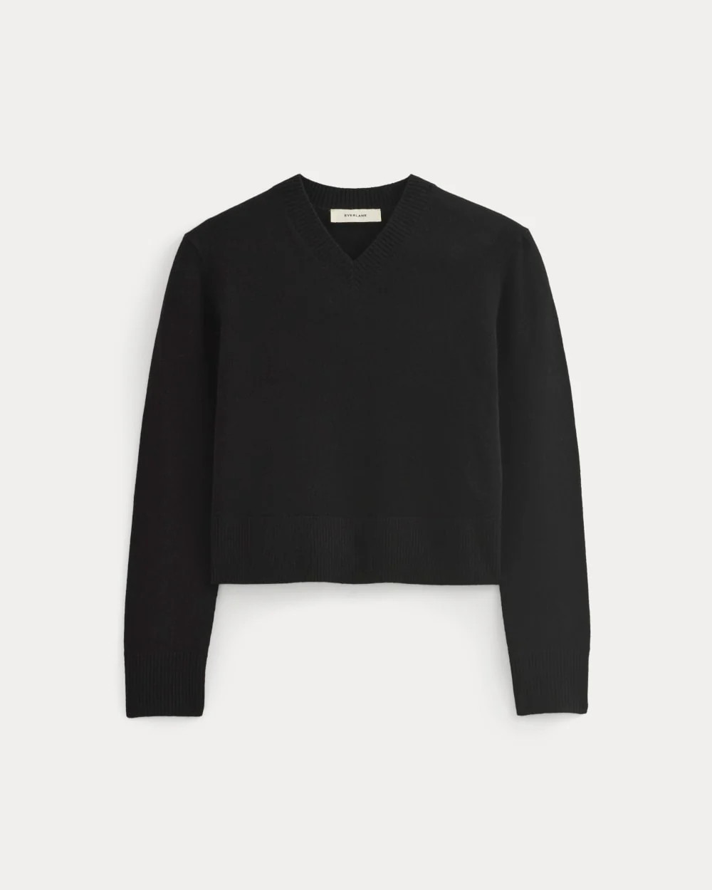 Cashmere Cropped High-V Sweater | Heather Charcoal | Everlane