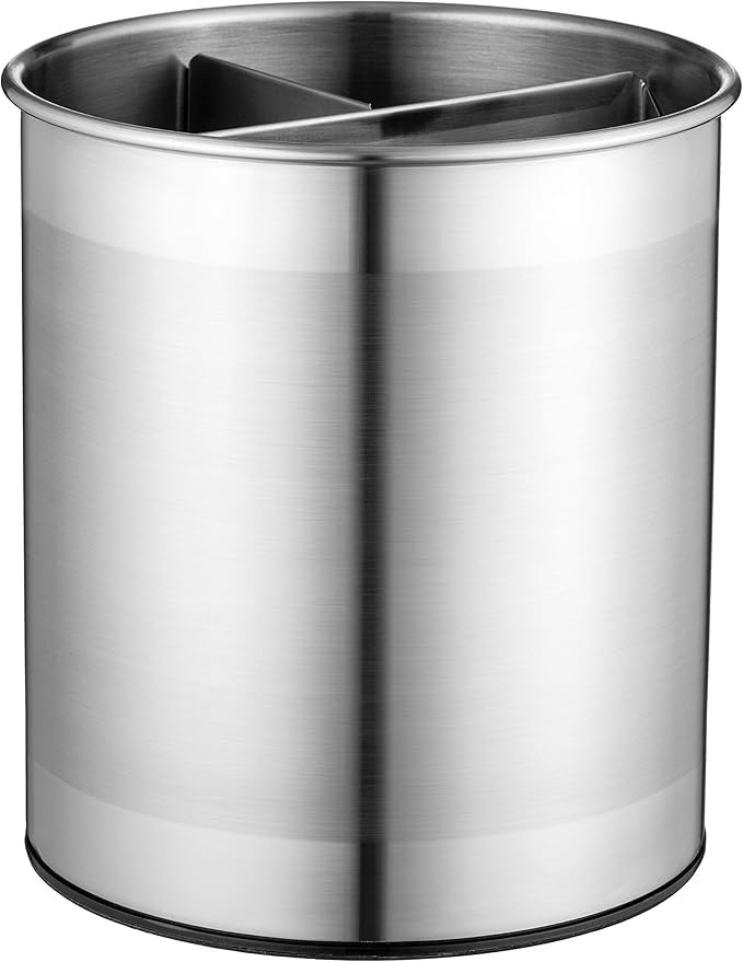 Extra-Large Stainless Steel Kitchen Utensil Holder - 360° Rotating Utensil Caddy - Weighted Base... | Amazon (US)