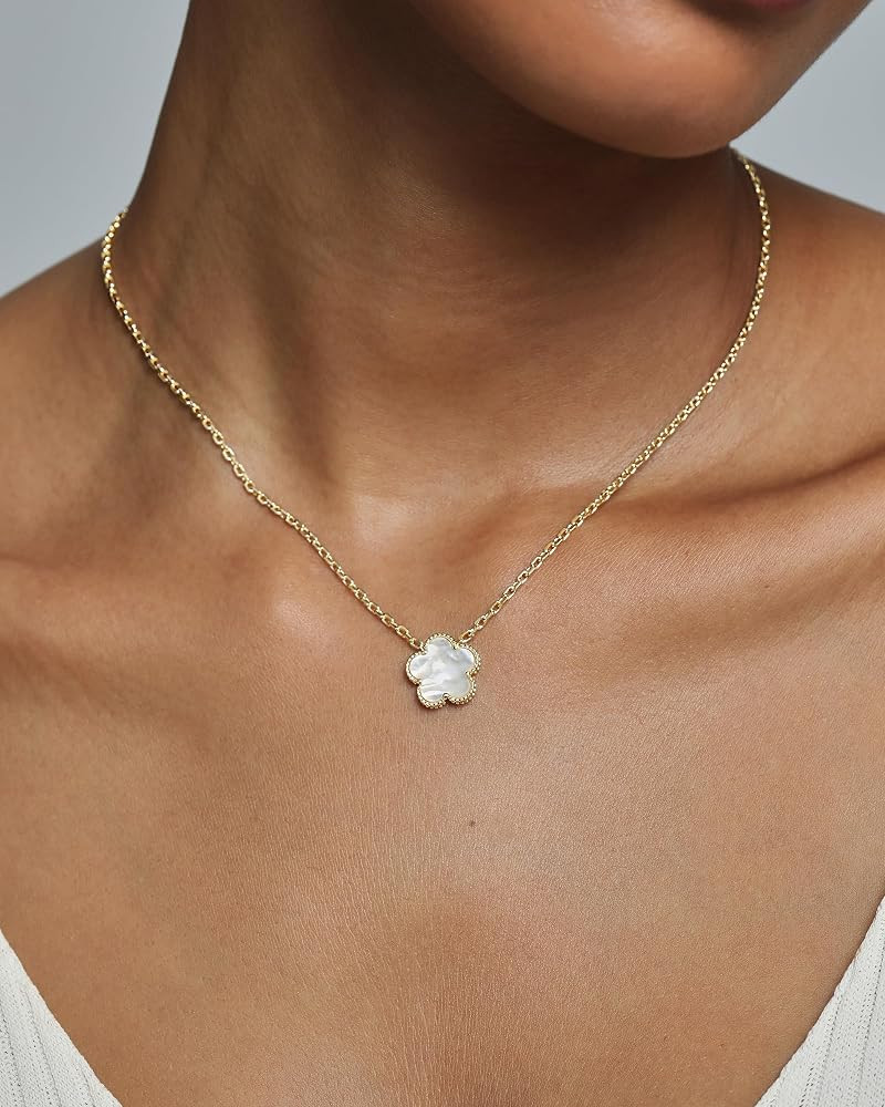 PAVOI 14K Gold Plated Clover Necklaces for Women - Lucky Four Leaf Clover Necklace Pendant - Tren... | Amazon (US)