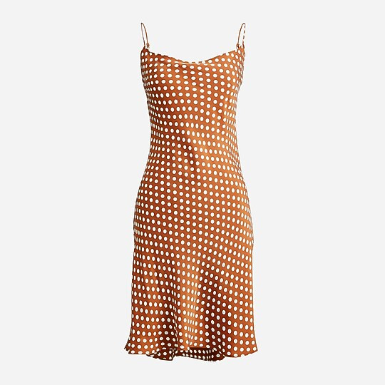 Gwen cupro mini slip dress in dot | J. Crew US