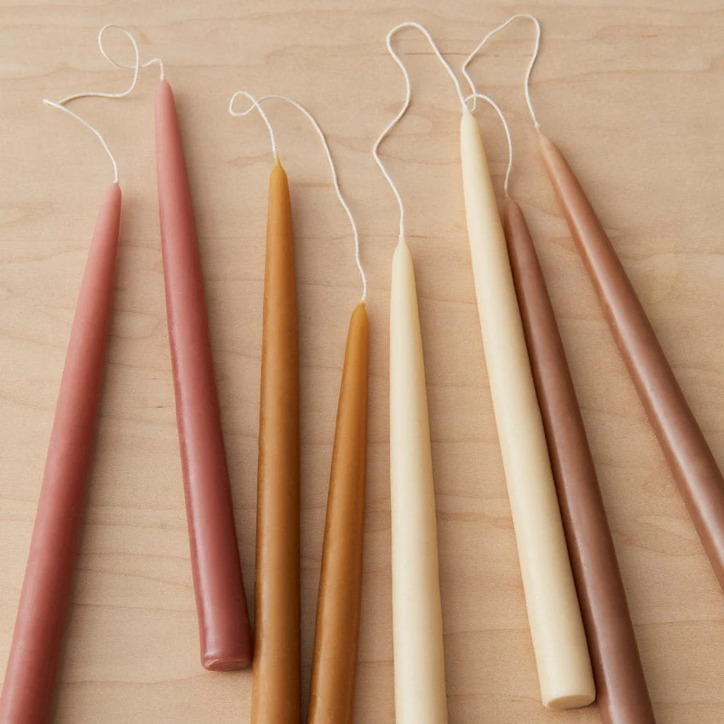 Hand-Dipped Beeswax Taper Candle - Set of 2 | The Citizenry