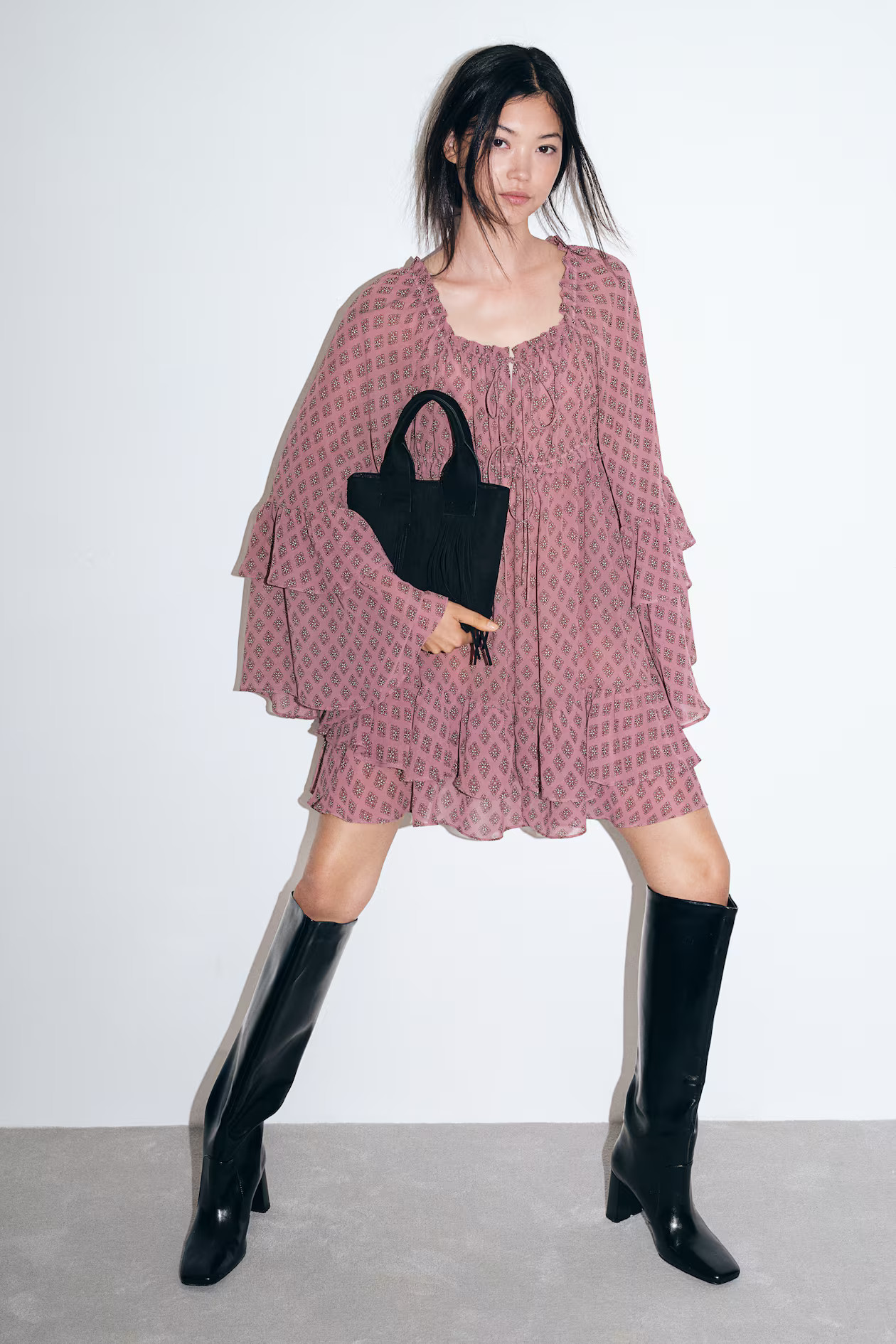 Flounced Chiffon Dress | H&M (US + CA)