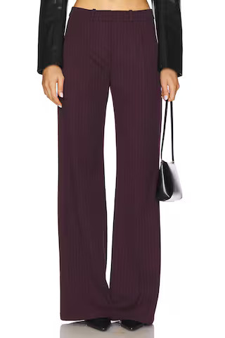 Amanda Uprichard Slater Pants in Burgundy from Revolve.com | Revolve Clothing (Global)