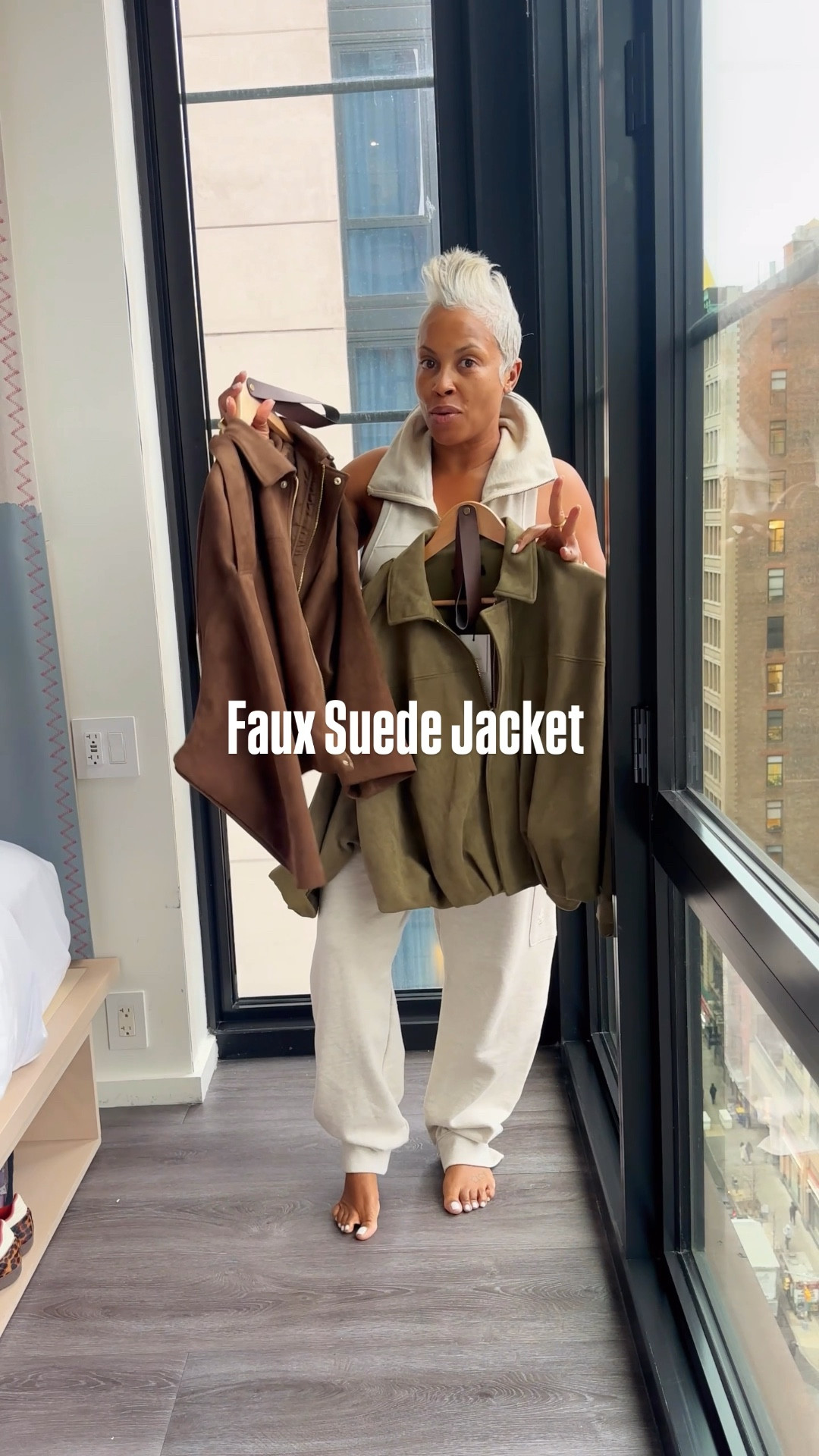 The quality on these faux suede jackets are 10/10!! So cute and spacious as well underneath…

For sizing reference: I'm 5'2 | 150lbs | ftts | wearing a medium

Disclaimer: Selling fast 🏃🏾‍♀️💨 linked similar dupes you'll love!
•
•
•
#fashion #outfitinspo #travelinstyle #flyageless #silverhair #pixiecut #fauxsuedejacket #midlife #ootd #outfitcheck  #fashionover40 #fashionover50 #xojalonda #fallfashion

#LTKootd #LTKOver40 #LTKHoliday