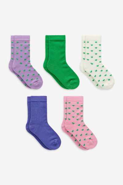 Cotton Socks Set of 5 – Multicolour/Hearts – ARKET GB | Arket UK