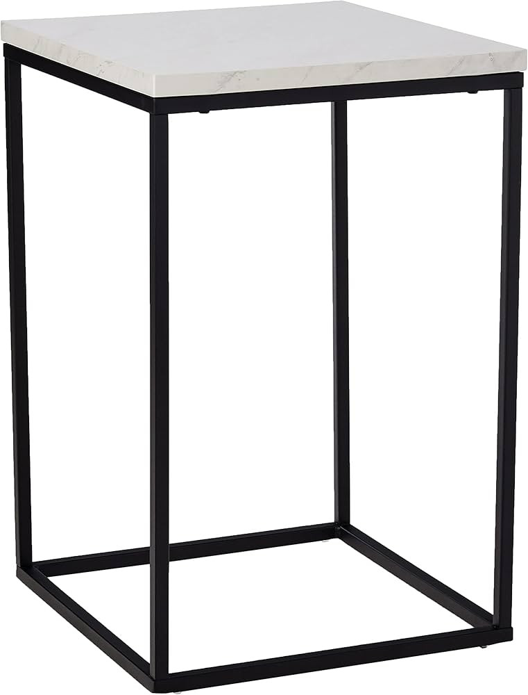 Walker Edison Modern Open Square Wood Side End Accent Table Living Room Storage Small End Table, ... | Amazon (US)