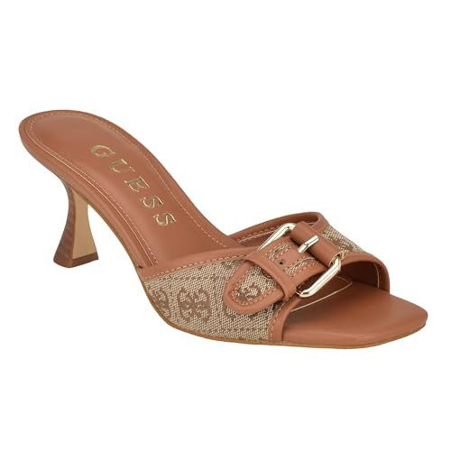 Guess Women's DISTA Heeled Sandal, Beige/Brown 210, 7 | Amazon (US)