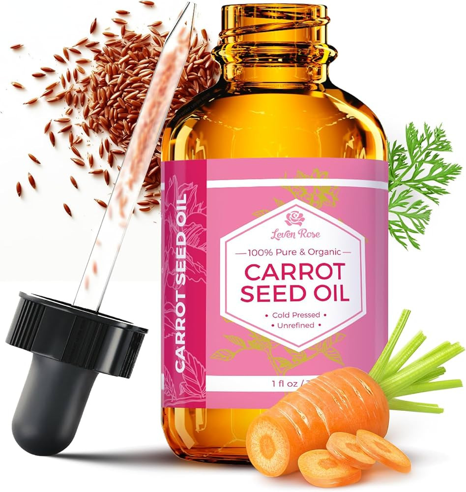 Leven Rose Carrot Seed Oil Pure Unrefined Cold Pressed Moisturizer for Hair Skin and Nails 1 oz | Amazon (US)