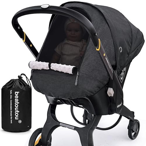 Waterproof Baby Car Seat Cover Compatible with Doona Car Seat and Stroller,Patented Windproof Car Seat Canopy for Boys & Girls, Keeps Babies Warm and Coz(Black) | Amazon (US)
