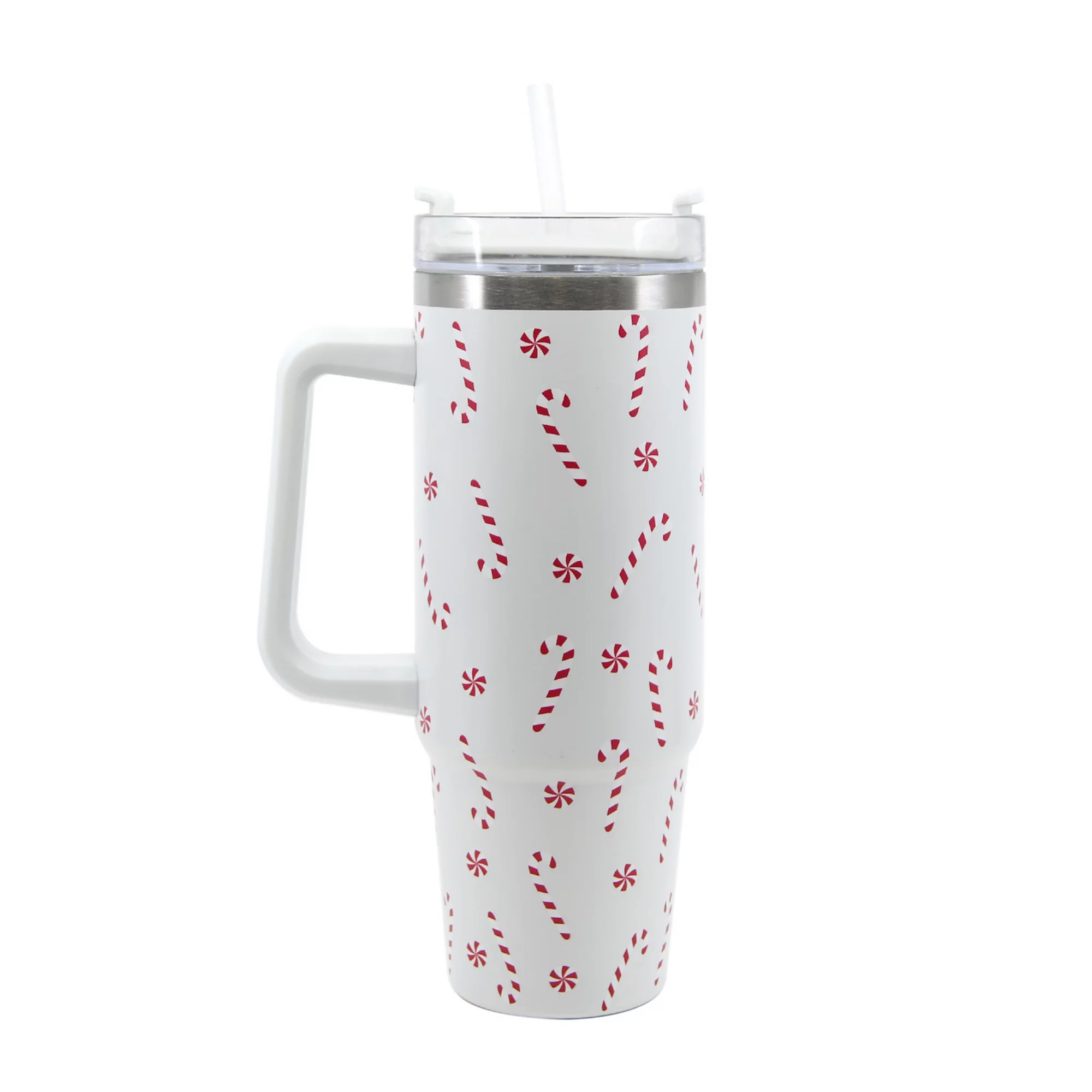 Candy Cane 30 oz. Insulated Tumbler with Straw and Handle | Kohl's