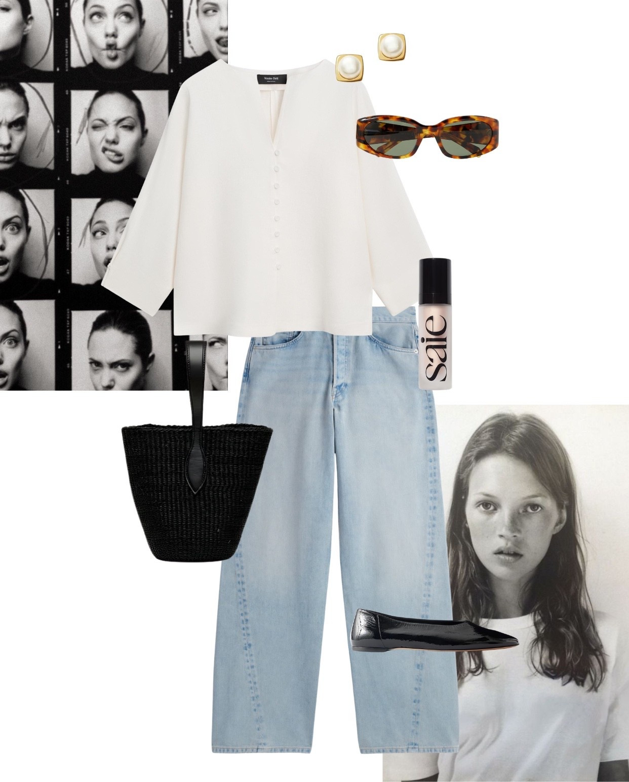 Linen button up shirt + Blue Jeans + pumps 

#LTKeurope #LTKspring #LTKuk